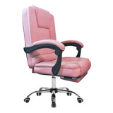 Cadeira Escritório Com Massagem Apoio Pés Office Rosa 9008