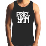 Camiseta Camisa Algodão Regata Pearl Jam Rock Grunge Estampa