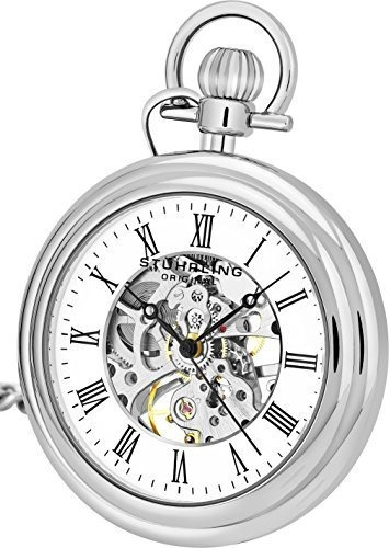 Reloj De Bolsillo De Acero Inoxidable Stuhrling Original