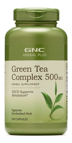 Gnc I Herbal Plus I Te Verde Complex I 500mg I 200 Caps