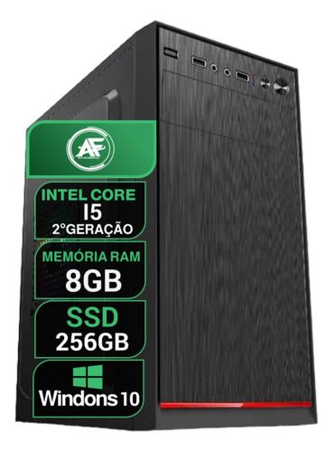 Pc Computador Cpu Intel I5 2400 + Ssd 256gb, 8gb Memória Ram