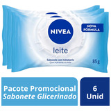 Kit 6 Sabonete Hidratante Proteínas Do Leite Nivea 85g