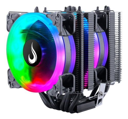 Cooler Gamer Universal Processador Led Argb 6 Heatpipe 130w