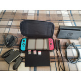 Nintendo Switch V1 + 3 Juegos + Estuche Portátil 