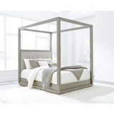 Modus Furniture Cama Con Dosel De Madera Maciza, California 