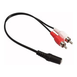 Cable Convertidor De Audio De 2 Rca Macho A 3.5 Hembra