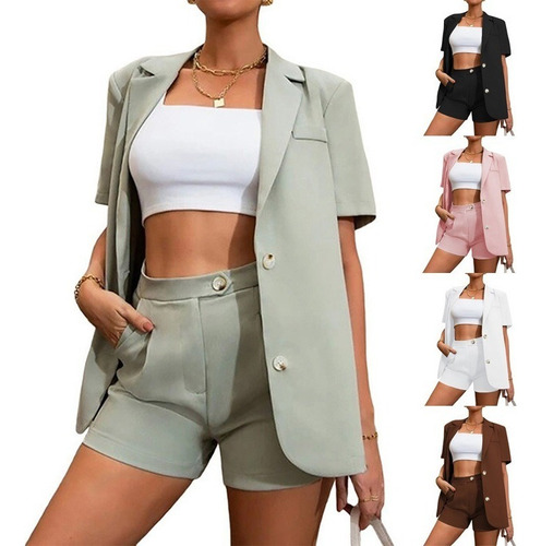 Conjunto 2 Piezas, Blazer Y Shorts For Mujer