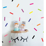 Vinilos Decorativos Infantiles Confites X48 Un Color Trama