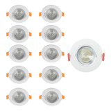 Kit 15 Spot Redondo 7w Super Led Direcionável De Embutir