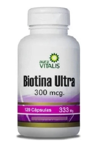 Biotina Ultra 120 Caps. Aura Vitalis. Agro Servicio.