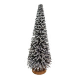 Árvore De Natal Branco E Prata Glitter Tok Da Casa 35cm 1und