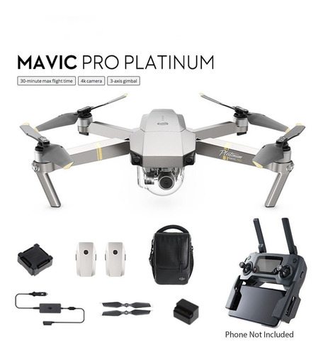 Drone Dji Mavic Pro Fly More Combo Com Câmera 4k 3 Baterias 