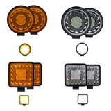 Par Faros Auxiliares Led Centrales Fija Estrobo Jeep 4x4 