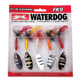 Kit Fk9 X 5 Cucharas C/ Mosca Varios Colores Waterdog