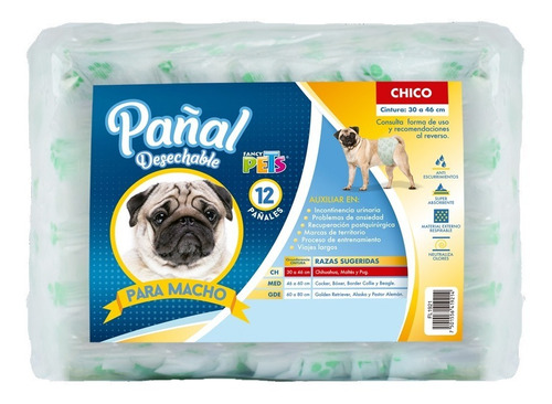 Pañal Desechable Especial Perro Macho Chico Fancy Pets