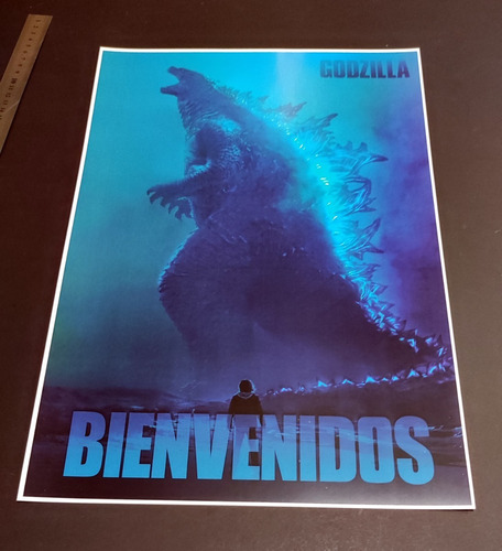 Cartel Lamina Deco Bienvenidos Gozilla Rey De Los Monstruos