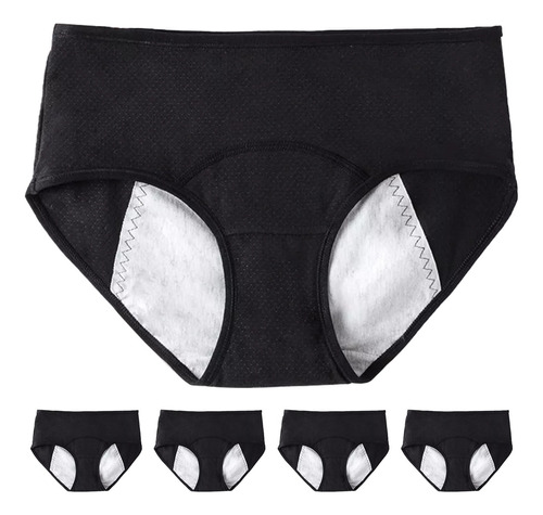 Pack De 5 Pantalones De Algodón Para El Período Menstrual Po