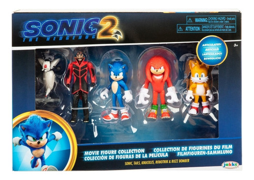Set De 4 Figuras 2.5 Sonic The Hedgehog 2 La Pelicula 2022