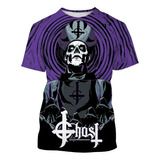 Camiseta De Manga Corta Con Estampado 3d De Banda Ghost