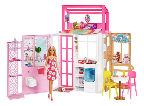 Barbie Casa Glam Con Muñeca + Accesorios