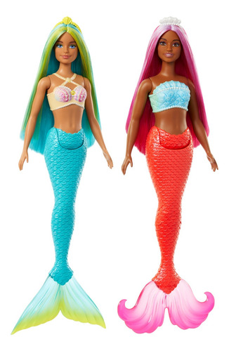 Muñeca Barbie Ensueño Sirenas Con Cabello De Colores
