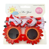 Set De Cintillo  Y Lentes Para El Sol Para Bebé Y Niña