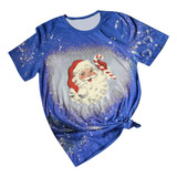 A U Funny R122 Camisetas Navideñas For Mujer Con Estampado