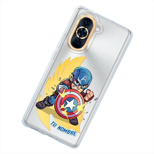 Funda Para Huawei Capitán América Marvel Personalizada