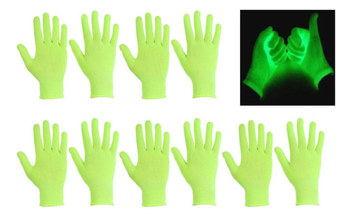 Guantes Fluorescentes Que Brillan En Luz Negra, Luz Ultravio