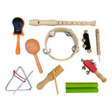 Set Percusion Infantil 10 Instrumentos Musicales. Bolso Kit