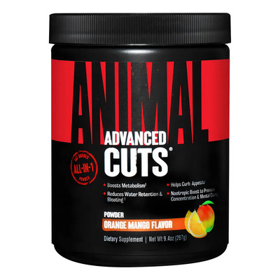 Universal Animal Cuts Powder Polvo 42 Servicios Termogenico Sabor Orange mango | Meses sin interés