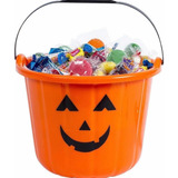 Canasto, Balde, Recipiente Para Dulces Calabaza Halloween