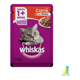 Pouch Whiskas Carne En Salsa - Caja X 12 Uni - Happy Tails