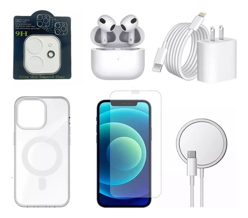 7kit Funda Para iPhone + Mica+ Audifono+ Cargador 20w | MercadoLibre