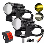 Par Faros Luces Led De Bicolores Para Motos Autos Sin Flash