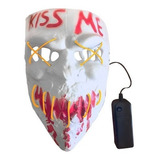 Mascara Luz Led La Purga Kiss Me Para Disfraz Halloween 