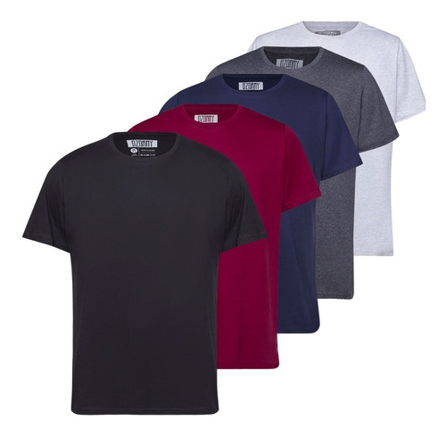 Kit 5 Camiseta Basica Masculina Slim Fit 100%algodão Premium