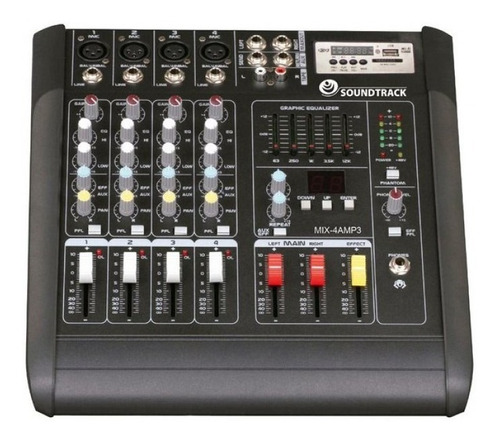 Mezcladora Amplif. 4 Canales 150w Usb/sd/in Mix4amp3 So...