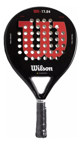 Paleta Wilson Padel Ws 17.24 Negro Rojo - Iwales Palermo