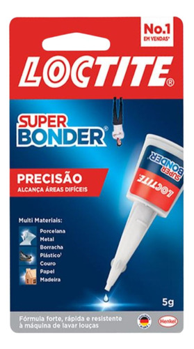Super Bonder Loctite 5g Cola Couro Madeira Metal Resistente