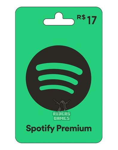 Card Vale Presente Pré-pago Spotify R$ 17 Digital Giftcard