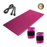 Kit Para Treino Funcional Colchonete + Corda+ Caneleira 2kg