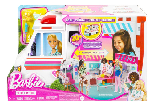 Barbie Ambulancia Set Clinica De Atencion Medica Pr.