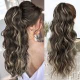 Alxnan Extensiones De Cabello Ondulado Con Clip Para Cola De