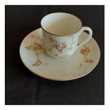 Taza Cafe Antigua Porcelana Limoges Pl - C11