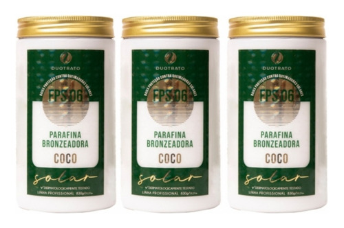 03 Creme Parafina De Coco Duotrato 850g