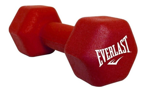 Mancuerna 2 Kg Everlast Pesa Revestida Super Vinilo - El Rey Color Roja