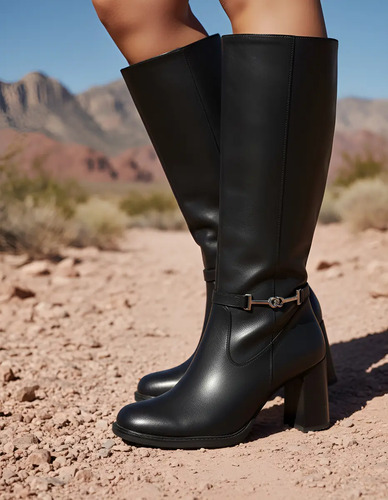Bota Alta Tacón Alto Flexi Para Mujer Estilo 130607