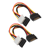 2 Unds 15 Pin A Cable Divisor De Alimentación Forma De Y