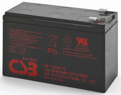 Bateria Recargable Equivalente Apc Rbc106 12v 9ah 1xhr1234w